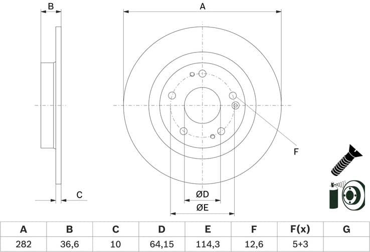 Brake Disc 0986479G90 - image 2
