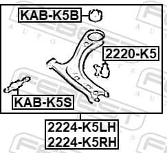 Mounting, control/trailing arm KAB-K5B - image 2