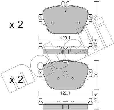 Brake Pad Set, disc brake 22-1138-0