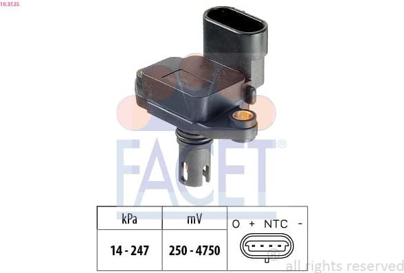 Air Pressure Sensor, altitude adaption Made in Italy - OE Equivalent 10.3125