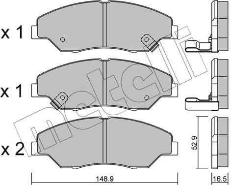 Brake Pad Set, disc brake 22-0376-0