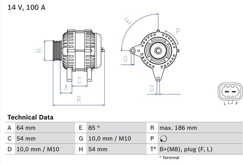 Alternator 0986083420 - image 3