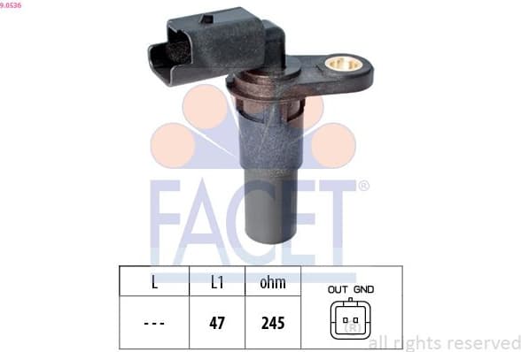 Sensor, crankshaft pulse Made in Italy - OE Equivalent 9.0536