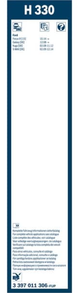 Wiper blade BOSCH, 1psc 3397011306 - image 2