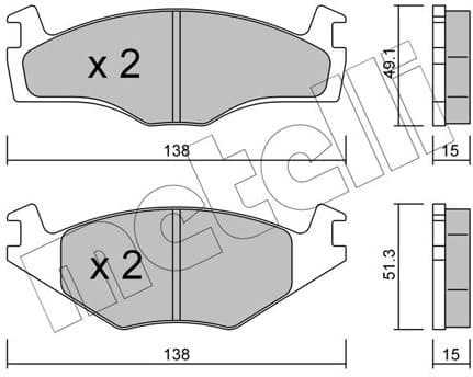 Brake Pad Set, disc brake 22-0045-0