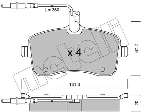 Brake Pad Set, disc brake 22-0600-0