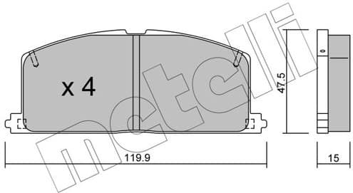 Brake Pad Set, disc brake 22-0108-0