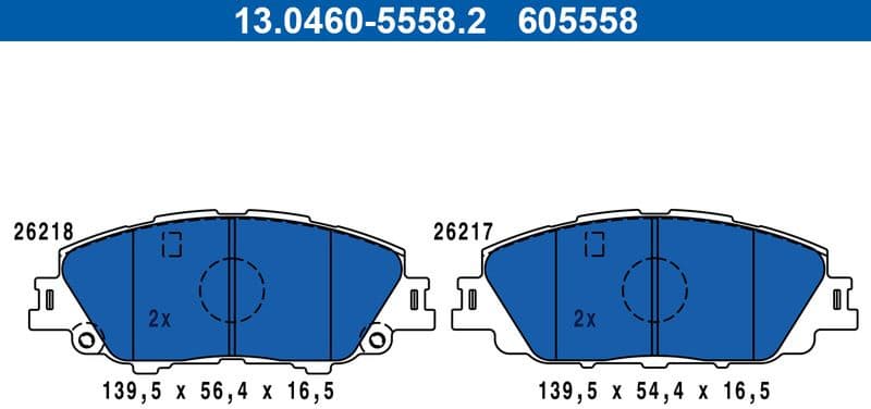 Brake Pad Set, disc brake 13.0460-5558.2