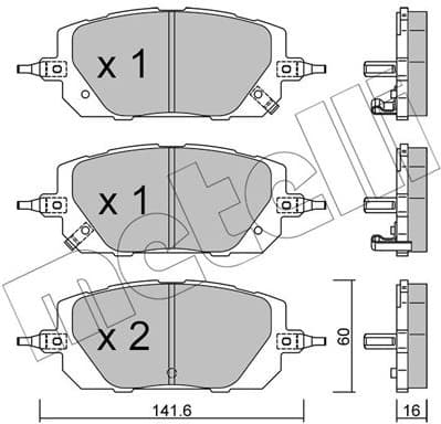 Brake Pad Set, disc brake 22-1295-0