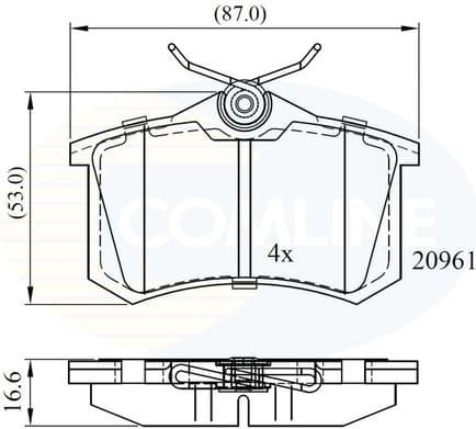 Brake pads rear CBP0797