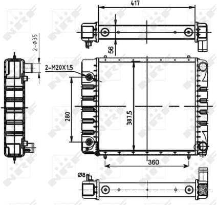 Radiator, engine cooling 53149 - image 2