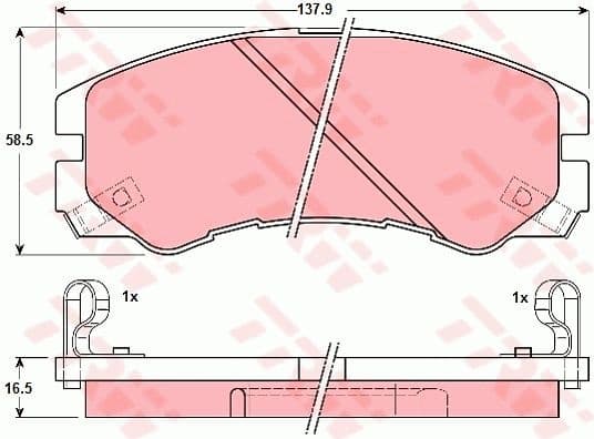 Brake Pad Set, disc brake GDB1186