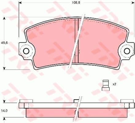 Brake Pad Set, disc brake GDB149