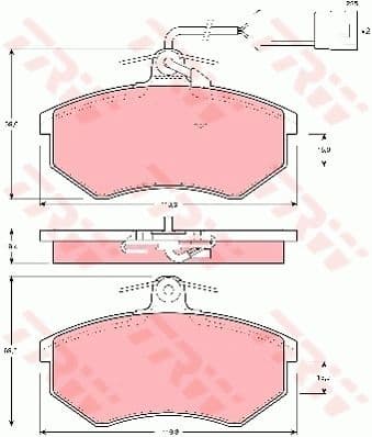 Brake Pad Set, disc brake GDB404
