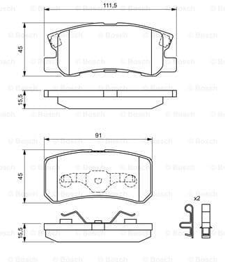Brake Pad Set, disc brake 0986424717 - image 7