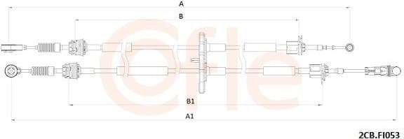 Cable Pull, manual transmission 92.2CB.FI053
