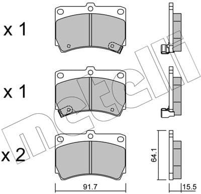 Brake Pad Set, disc brake 22-0196-0