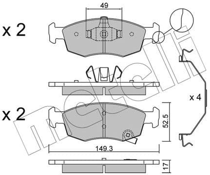 Brake Pad Set, disc brake 22-0274-6