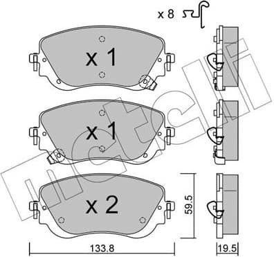 Brake Pad Set, disc brake 22-1325-0