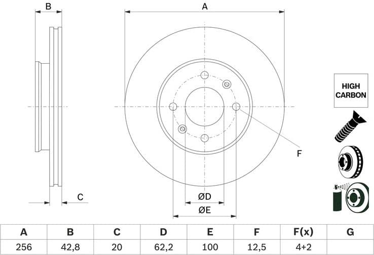 Brake Disc 0 986 479 G86 - image 2