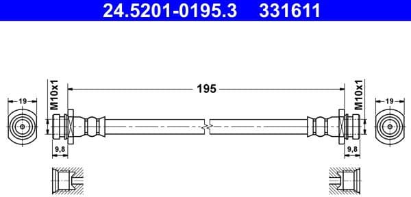 Brake Hose 24.5201-0195.3