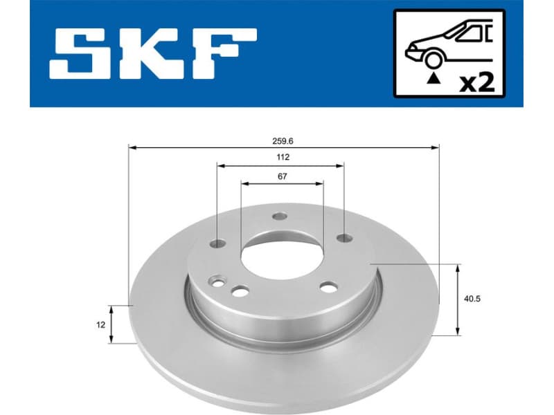Brake Disc VKBD80396S2 - image 2