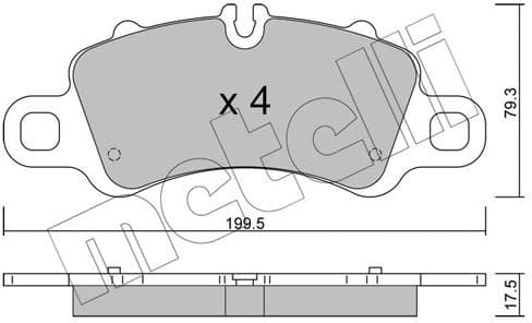 Brake Pad Set, disc brake 22-1254-0