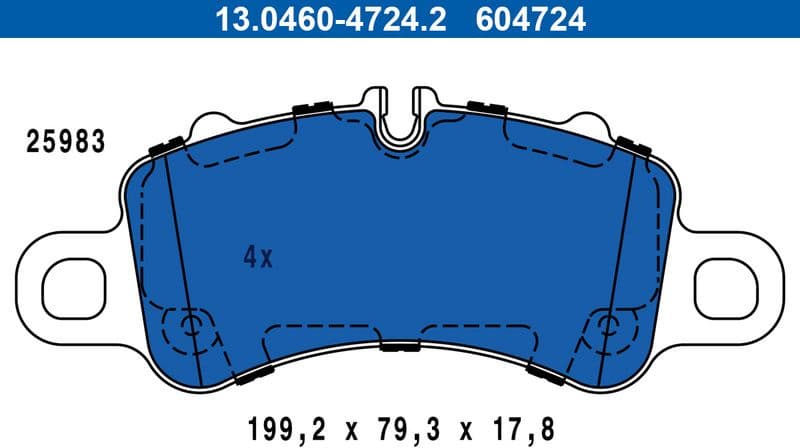 Brake Pad Set, disc brake 13.0460-4724.2