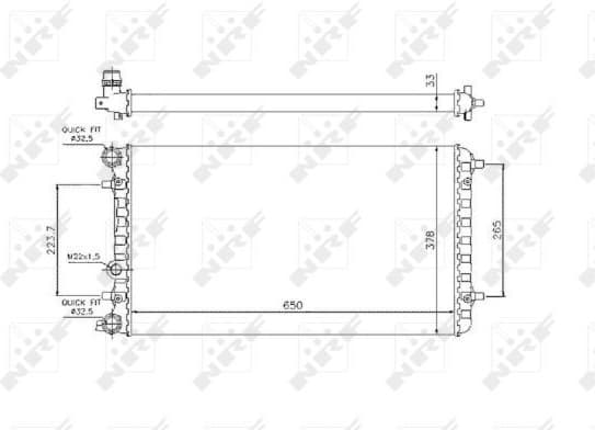 Radiator, engine cooling 509644