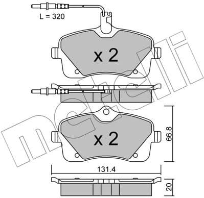 Brake Pad Set, disc brake 22-0853-0