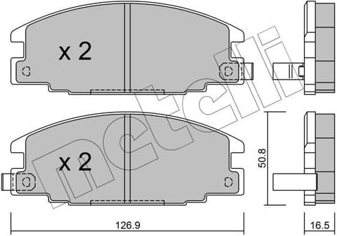 Brake Pad Set, disc brake 22-0244-0