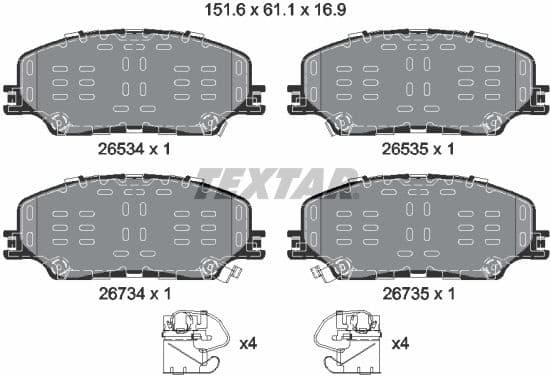 Brake Pad Set, disc brake 2653401