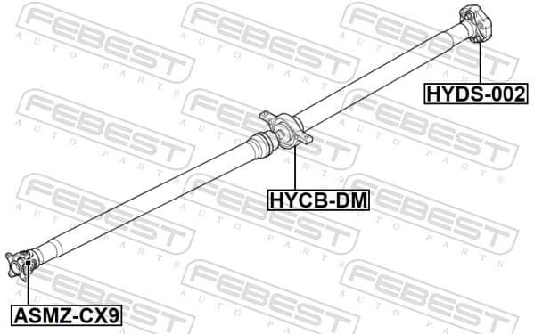 Bearing, propshaft centre bearing HYCB-DM - image 2