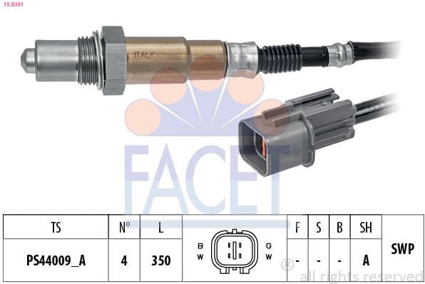 Oxygen Sensor Made in Italy - OE Equivalent 10.8361