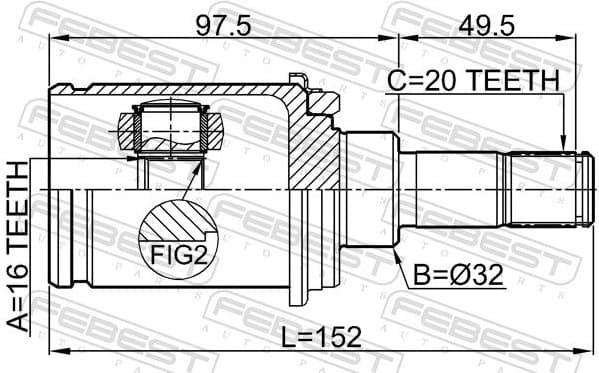 Joint Kit, drive shaft 0311-RMR