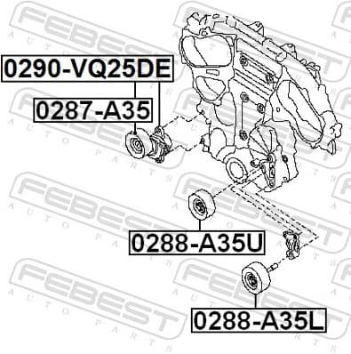 Belt Tensioner, V-ribbed belt 0290-VQ25DE - image 2
