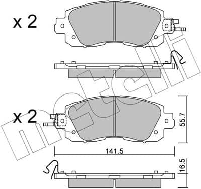 Brake Pad Set, disc brake 22-1080-0