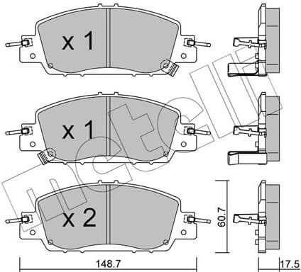 Brake Pad Set, disc brake 22-1362-0