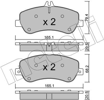 Brake Pad Set, disc brake 22-0825-0