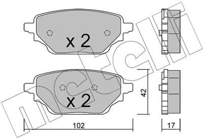 Brake Pad Set, disc brake 22-1352-0