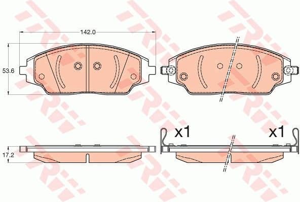 Brake Pad Set, disc brake COTEC GDB3579