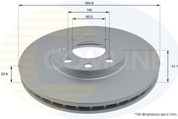 Brake disc, 1pcs FRONT ADC1105V - image 2