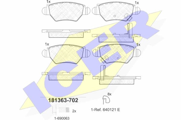 Brake pads rear 181363702 - image 2