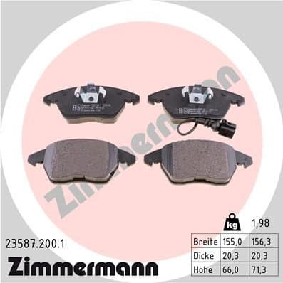 Brake Pad Set, disc brake 23587.200.1