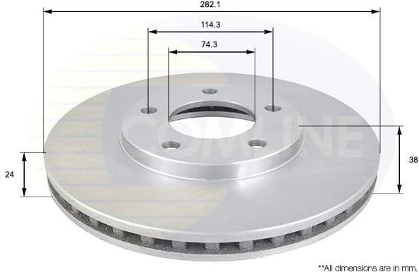 Brake disc, 1pcs FRONT ADC2306V - image 2