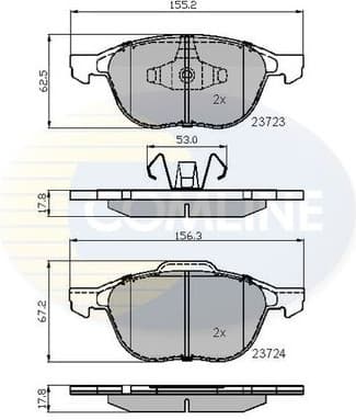 Brake pads front CBP01323