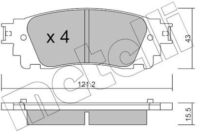 Brake Pad Set, disc brake 22-1041-0