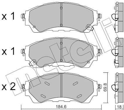 Brake Pad Set, disc brake 22-1343-1