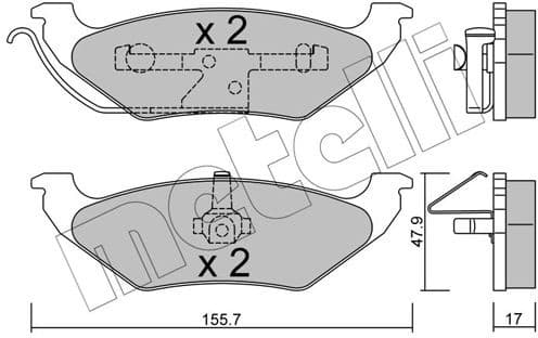 Brake Pad Set, disc brake 22-0624-0
