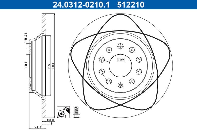 Brake Disc PowerDisc 24.0312-0210.1